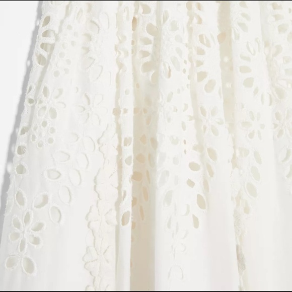 NWT ANTHROPOLOGIE WHITE DIANA EYELET MAXI SKIRT 1X - Picture 8 of 9